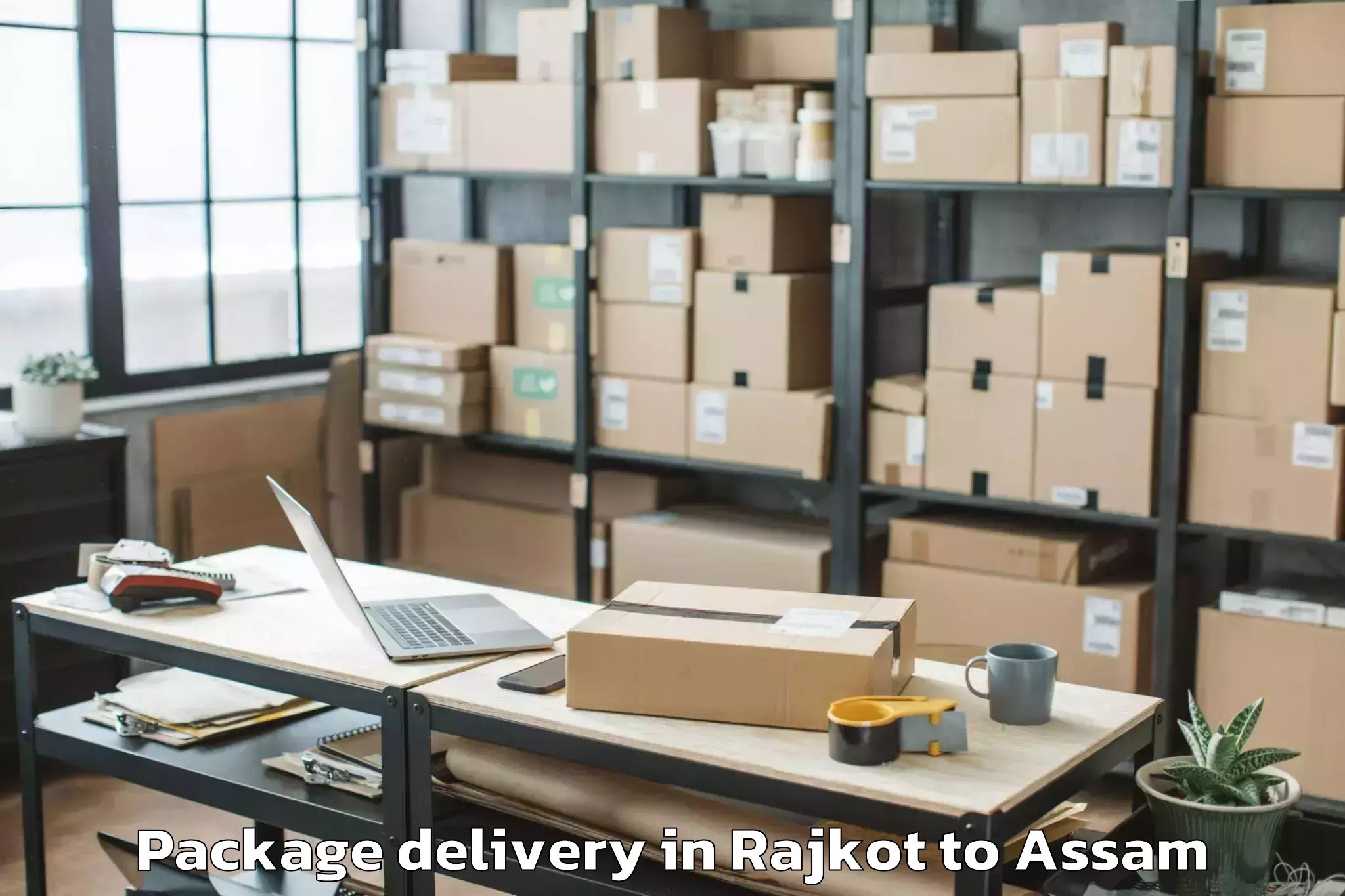 Hassle-Free Rajkot to Agomani Package Delivery